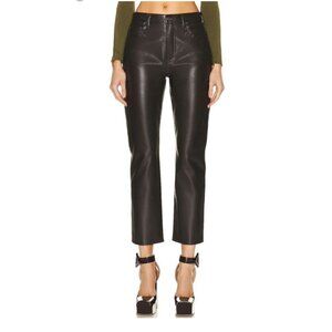 Citizens Of Humanity Jolene High Rise Vintage Slim Recycled Leather Pants Sz 33